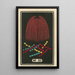 Fireworks at Night No. 60 - Jinta Hirayama — framed artwork on a wall