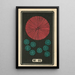 Fireworks at Night No. 66 - Jinta Hirayama — framed artwork on a wall