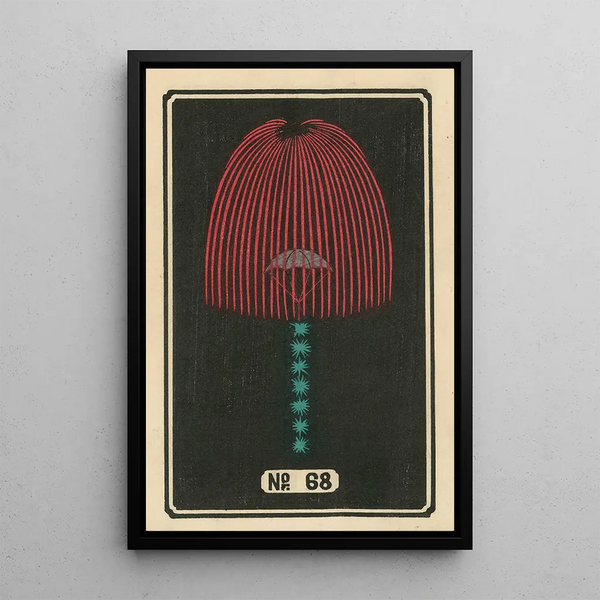 Fireworks Nocturnes No. 68 - Jinta Hirayama — framed artwork on a wall