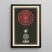 Fireworks at Night No. 69 - Jinta Hirayama — framed artwork on a wall