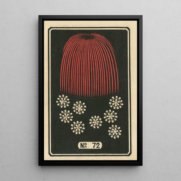 Fireworks at Night No. 72 - Jinta Hirayama — framed artwork on a wall