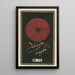 Fireworks at Night No. 73 - Jinta Hirayama — framed artwork on a wall