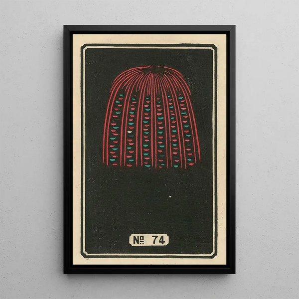 Fireworks at Night No. 74 - Jinta Hirayama — framed artwork on a wall