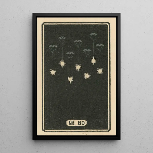 Fireworks at Night No. 80 - Jinta Hirayama — framed artwork on a wall