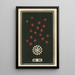 Fireworks at Night No. 86 - Jinta Hirayama — framed artwork on a wall