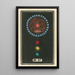 Fireworks at Night No. 87 - Jinta Hirayama — framed artwork on a wall