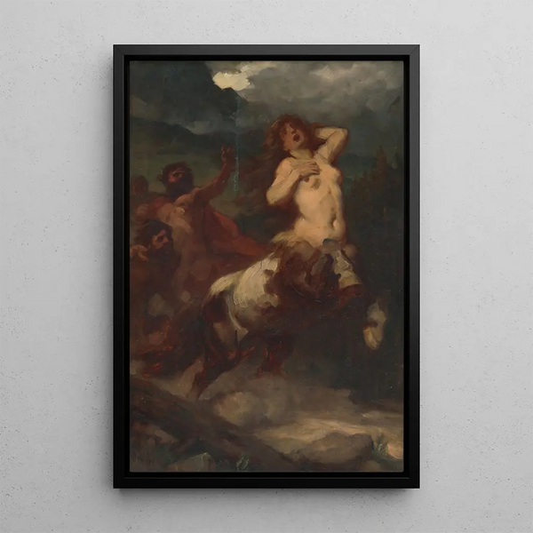 Mythological scene - Julius Lederer — framed artwork on a wall