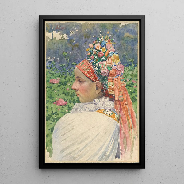 Bride - Joža Uprka — framed artwork on a wall