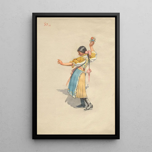 Danseuse de Piešťany - Joža Uprka — framed artwork on a wall