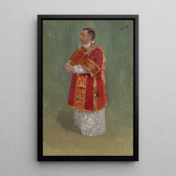 Figure de clerc - Joža Uprka — framed artwork on a wall