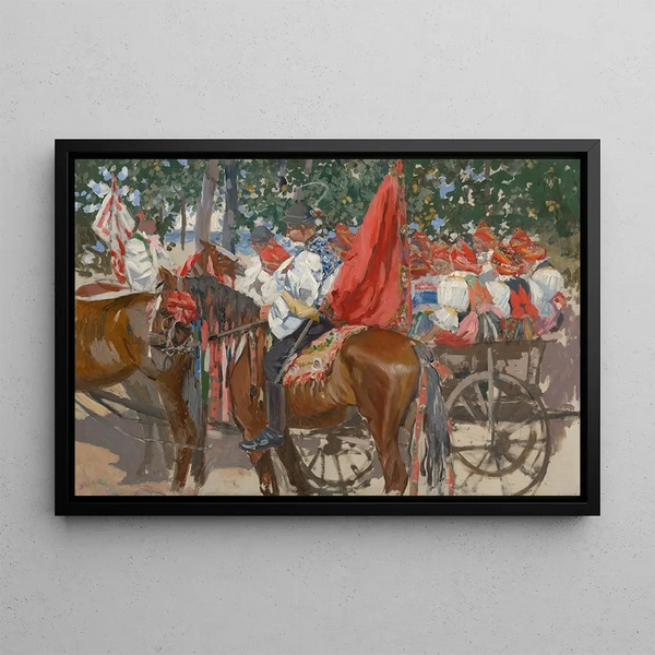 Les noces paysannes - Joža Uprka — framed artwork on a wall