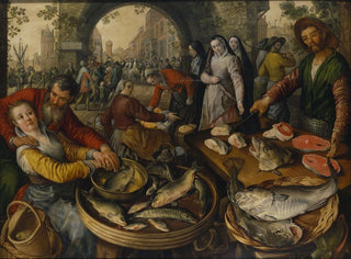 Fish Market with Ecce Homo - Joachim Beuckelaer — artwork view