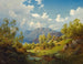 Landscape motif painting of the Numme Valley in Norway - Joachim Frich — artwork view
