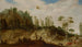 Landscape painting with Venus and Adonis - Joachim Govertsz Camphuysen — artwork view