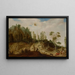 Landscape painting with Venus and Adonis - Joachim Govertsz Camphuysen — framed artwork on a wall