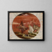 Lot and his family fleeing Sodom and Gomorrah - Joachim Patinier — framed artwork on a wall