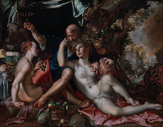 Lot and His Daughters - Joachim Wtewael — artwork view