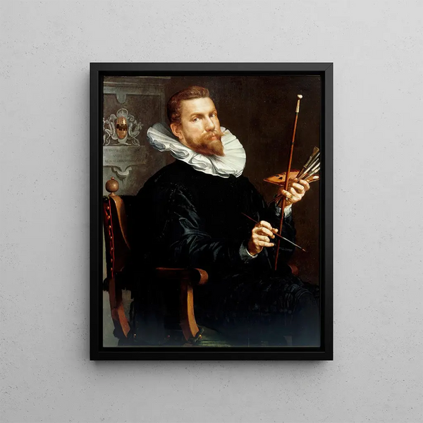 Self-portrait Painting - Joachim Wtewael — framed artwork on a wall