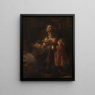 Joakim Skovgaard - Kunstnerens hustru med to brn.webp