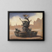 Sketch for Dragespringvandet, the dragon fountain - Joakim Skovgaard — framed artwork on a wall