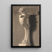 Drawing after a plaster copy of an antique sculpture ornament with a lion's head and foot - Joakim Skovgaard — framed artwork on a wall