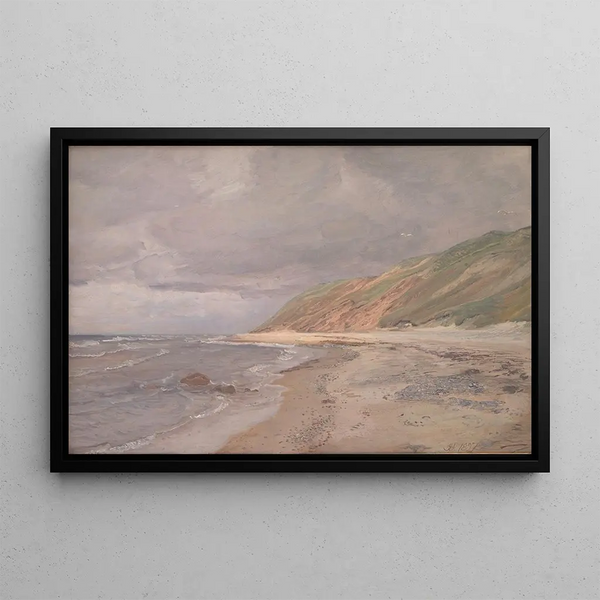 Beach of Tisvilde, cloudy weather - Joakim Skovgaard — framed artwork on a wall