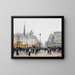 Figures s'affairant devant la Conciergerie à Paris - Joaquín Mir — framed artwork on a wall