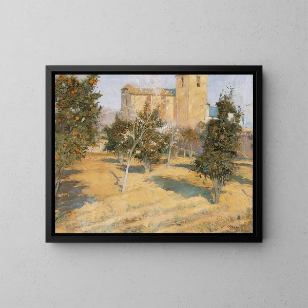 The orchard of the rectors - Joaquín Mir Trinxet — framed artwork on a wall