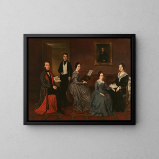 La famille de Jorge Flaquer - Joaquín Espalter — framed artwork on a wall