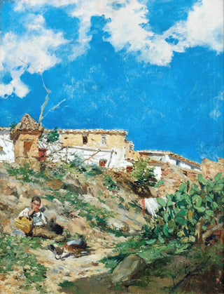 Joaqun Sorolla - A landscape with figure in Sagunto Valencia.webp