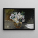 White Roses Still Life - Joaquín Sorolla — framed artwork on a wall