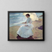 Clotilde sur la plage - Joaquín Sorolla — framed artwork on a wall