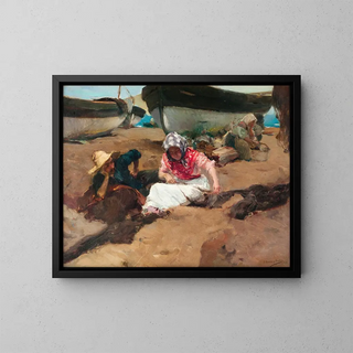 Composer le réseau - Joaquín Sorolla — framed artwork on a wall