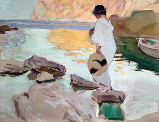 Elena at Cala de San Vicente - Joaquín Sorolla — artwork view