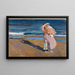 Fisherwoman with her son - Joaquín Sorolla — framed artwork on a wall