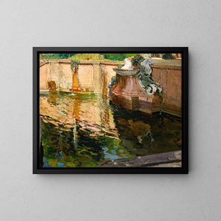 La Fontaine des Chevaux, La Granja - Joaquín Sorolla — framed artwork on a wall