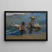 Children playing on the beach - Joaquín Sorolla — framed artwork on a wall