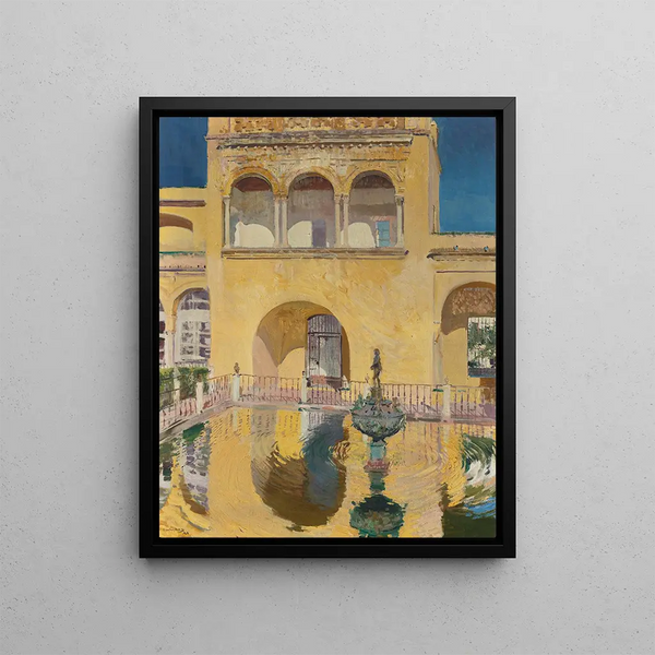 Palais de Charles Quint Alcazar de Séville - Joaquín Sorolla — framed artwork on a wall