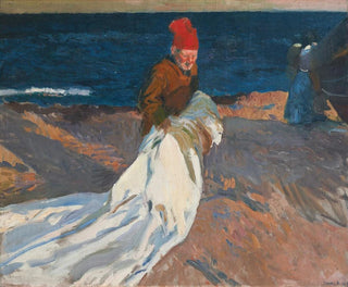 Ramassant la voile, plage de Valence - Joaquín Sorolla — artwork view