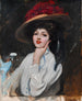 Portrait of a Young Woman with a Hat by Raquel Meller - Joaquín Sorolla — artwork view