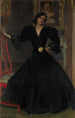 Madame de Sorolla Clotilde García del Castillo 1865-1929 in black - Joaquín Sorolla — artwork view
