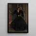 Madame de Sorolla Clotilde García del Castillo 1865-1929 in black - Joaquín Sorolla — framed artwork on a wall