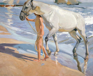 The Horse Bath - Joaquín Sorolla — artwork view