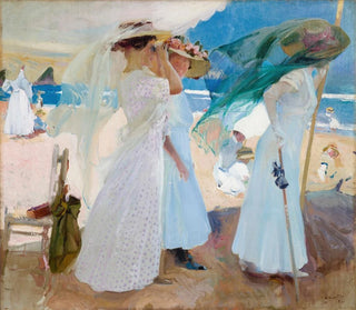 Under the canopy in Zarauz - Joaquín Sorolla — artwork view