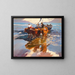 Return of the fishing, Valence beach - Joaquín Sorolla — framed artwork on a wall