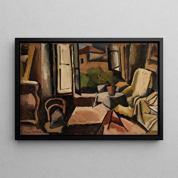 Interior Painting - Joaquín Torres-García — framed artwork on a wall