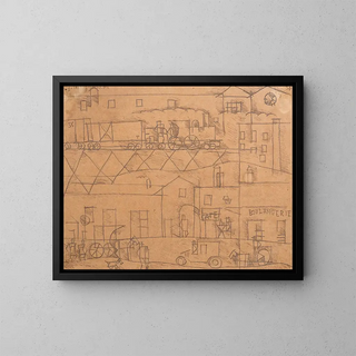 La Gare - Joaquín Torres-García — framed artwork on a wall