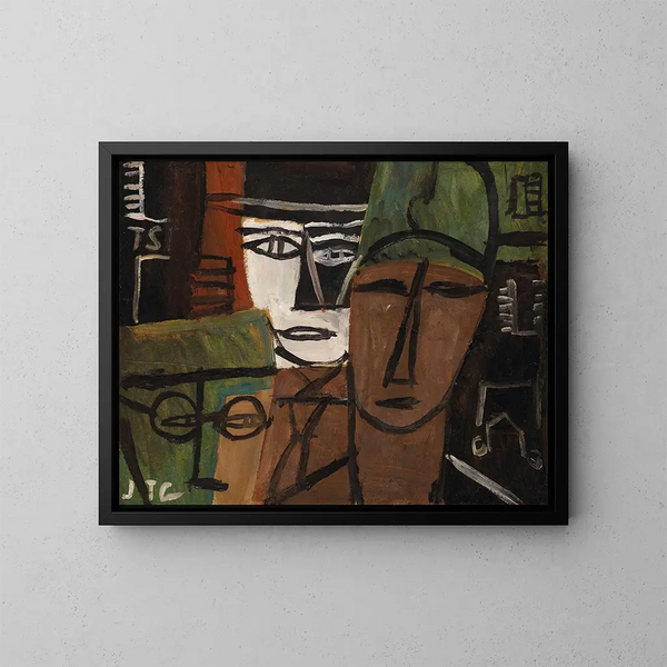 Heads - Joaquín Torres-García — framed artwork on a wall