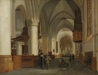 Interior painting of Saint Bavo's Church in Haarlem - Job Adriaensz Berckheyde — artwork view
