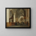 Interior painting of Saint Bavo's Church in Haarlem - Job Adriaensz Berckheyde — framed artwork on a wall